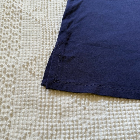 EILEEN FISHER Traceable Organic Cotton Jersey Funnel Neck Tank Top Iris Size S - Picture 9 of 9